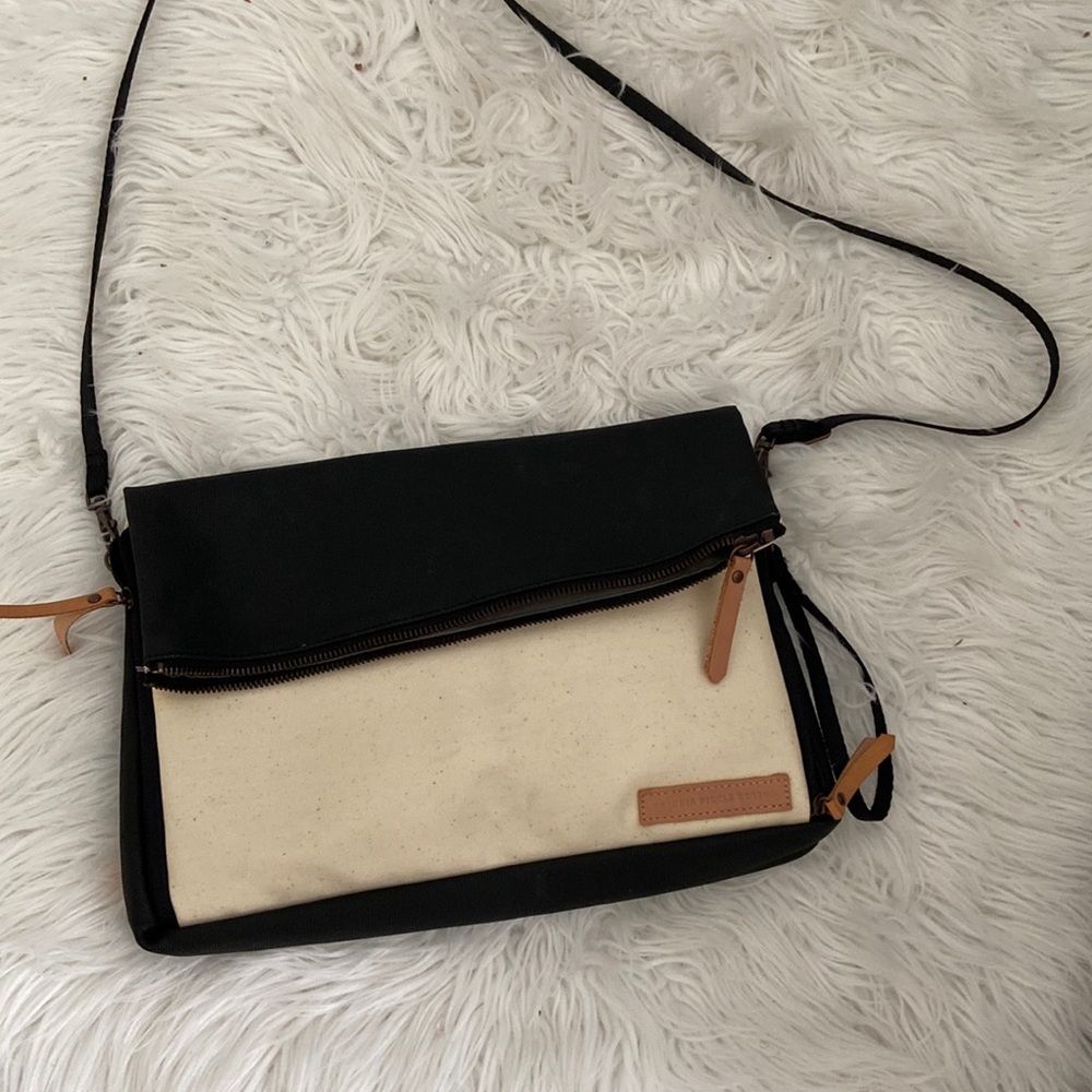 Petunia pickle bottom diaper bag clutch neutral black